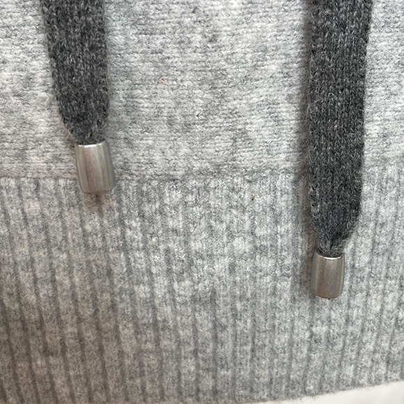 Pringle of Scotland x H&M Women’s Sweater S Grey Neon Yellow Cuff Hood Drawcord - Picture 7 of 16